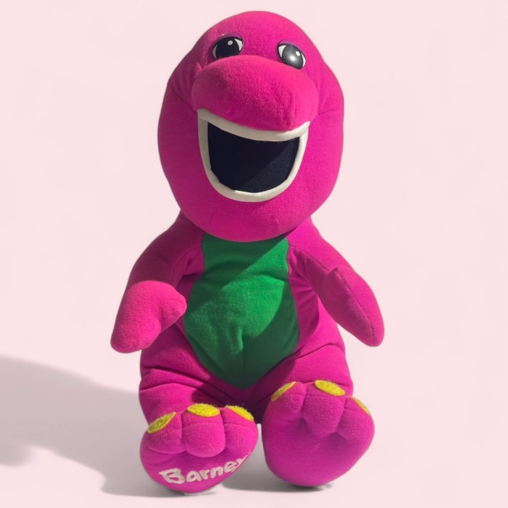 Vintage 1993 Playskool Talking Barney Plush 15in Tested Works 90s Nostalgia Rare